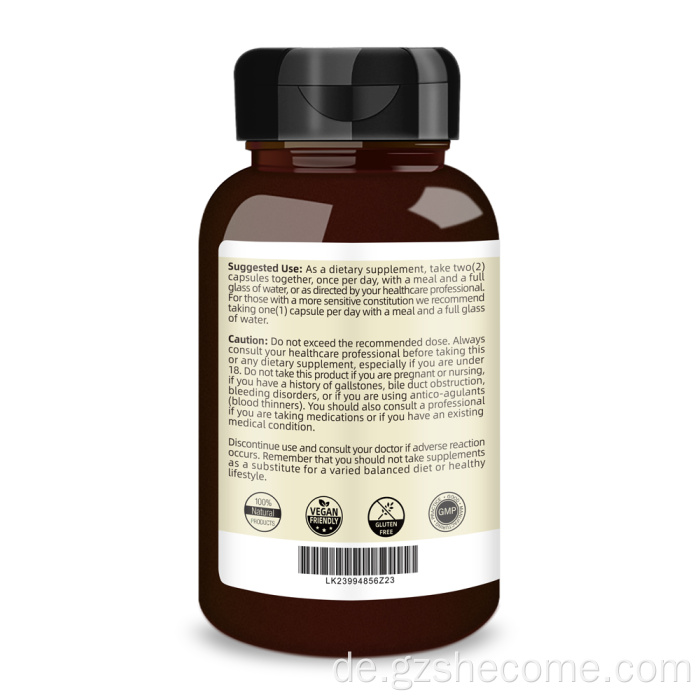 Shecome Kurkuma-Kapseln Antioxidative Curcumin-Kapseln